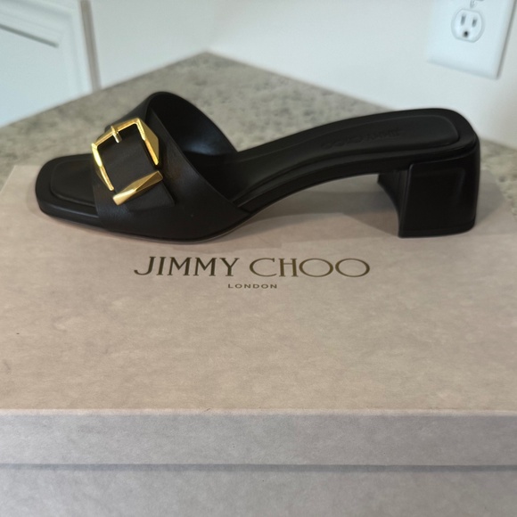 Jimmy Choo Hawke 40 Black Mule Size 38.5 - Picture 4 of 7